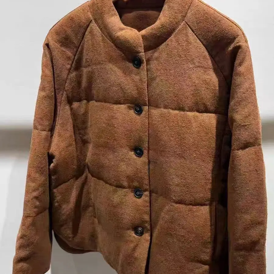 【兜欢米】非遗工艺真丝苎麻鹅绒服桑蚕丝奢穿进冬天蓬松锁温力拉满