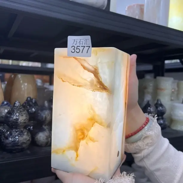 天然石材灯柱客厅家居摆件3577