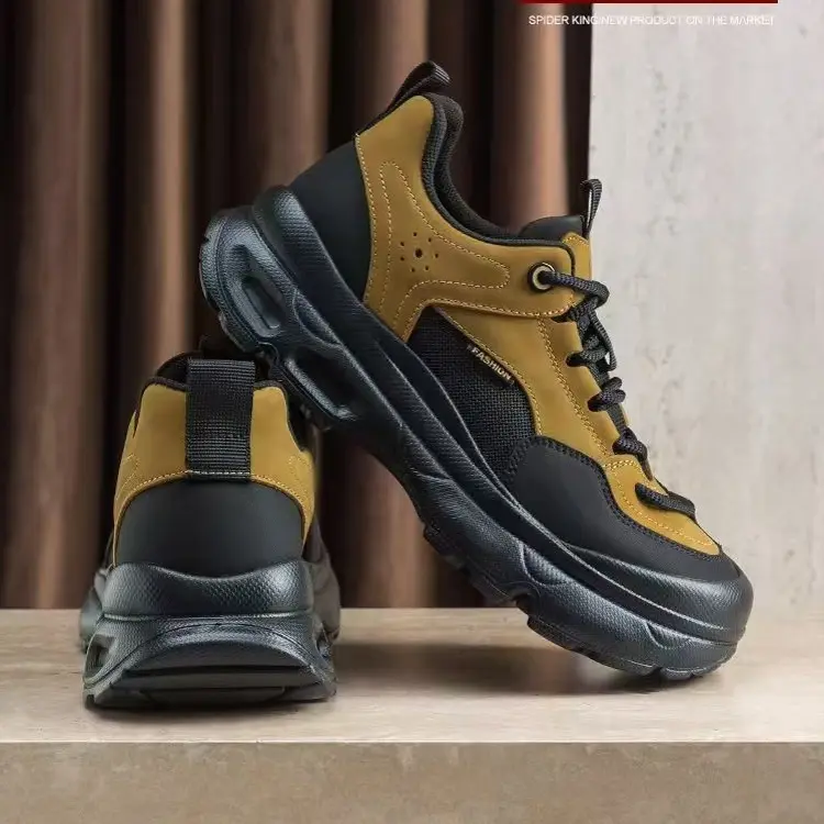 老爹鞋蜘蛛土黄时尚男鞋厚款百搭系带时尚休闲鞋增高