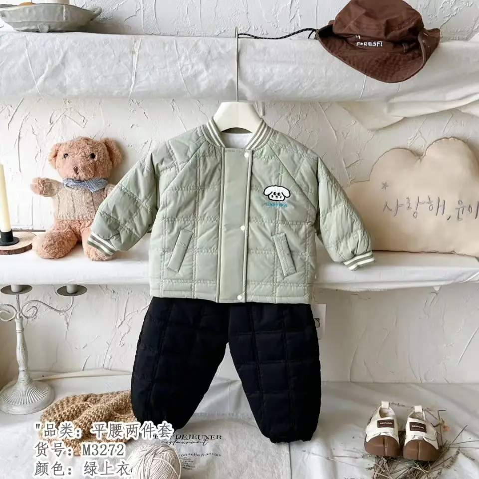 棉衣厚款圆领男童童装棉服卡通动漫棉袄常规款加绒