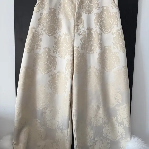 丝毛新中式国风潮流百搭长裤秋季新款