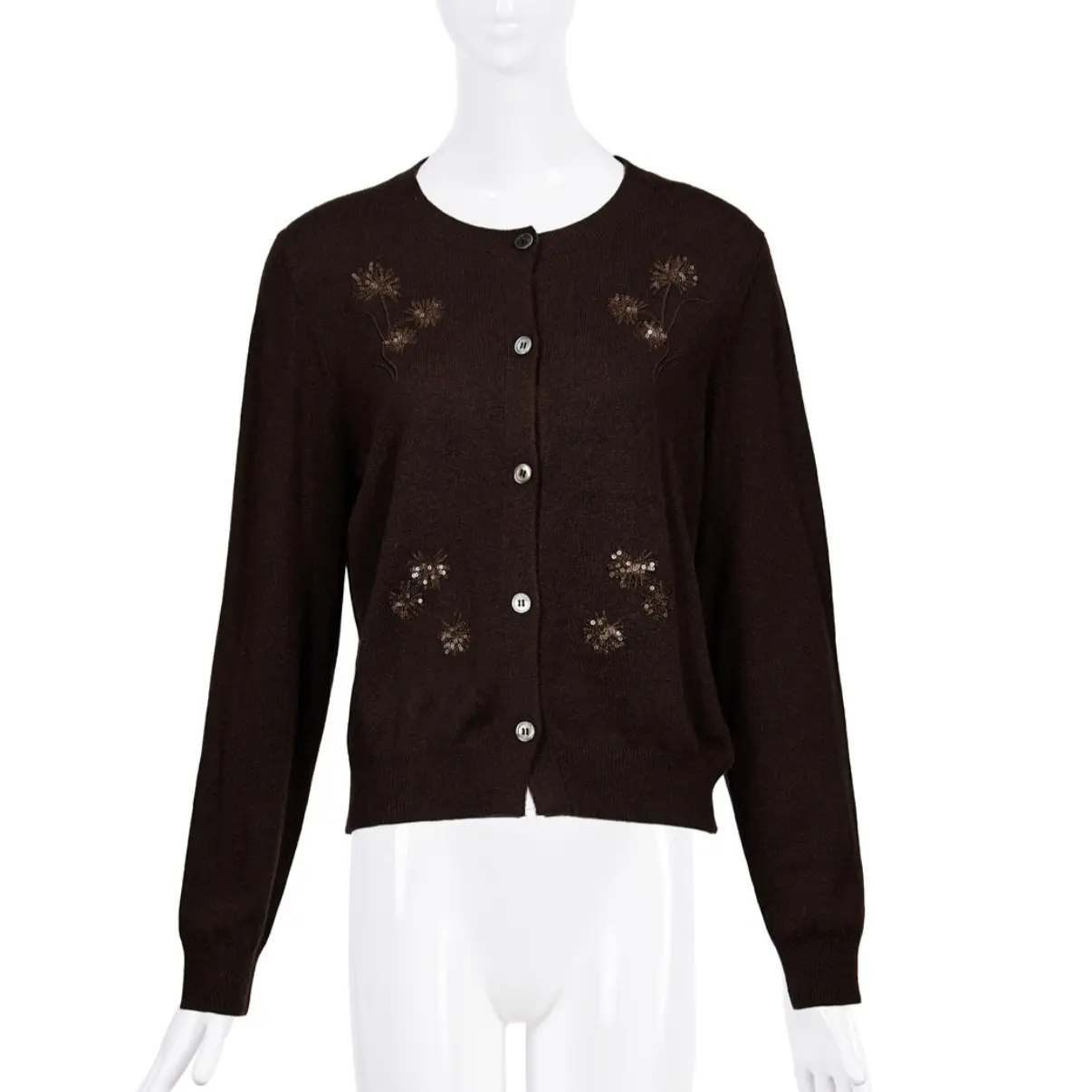 俪妍【LIVELY·YAN】秋冬新款开衫绣花针织开衫