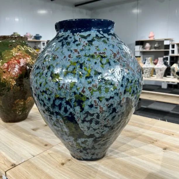 景德镇花器手工复古做旧侘寂风禅意简约创意大气高档