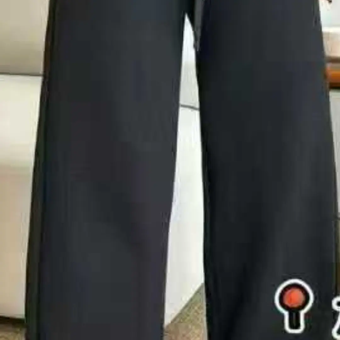 冬季新款加绒高腰休闲羊毛阔腿女裤时尚百搭