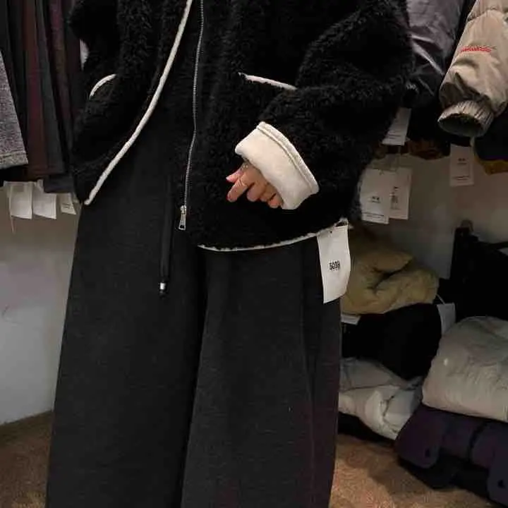 大码皮毛一体加厚外套毛毛外套