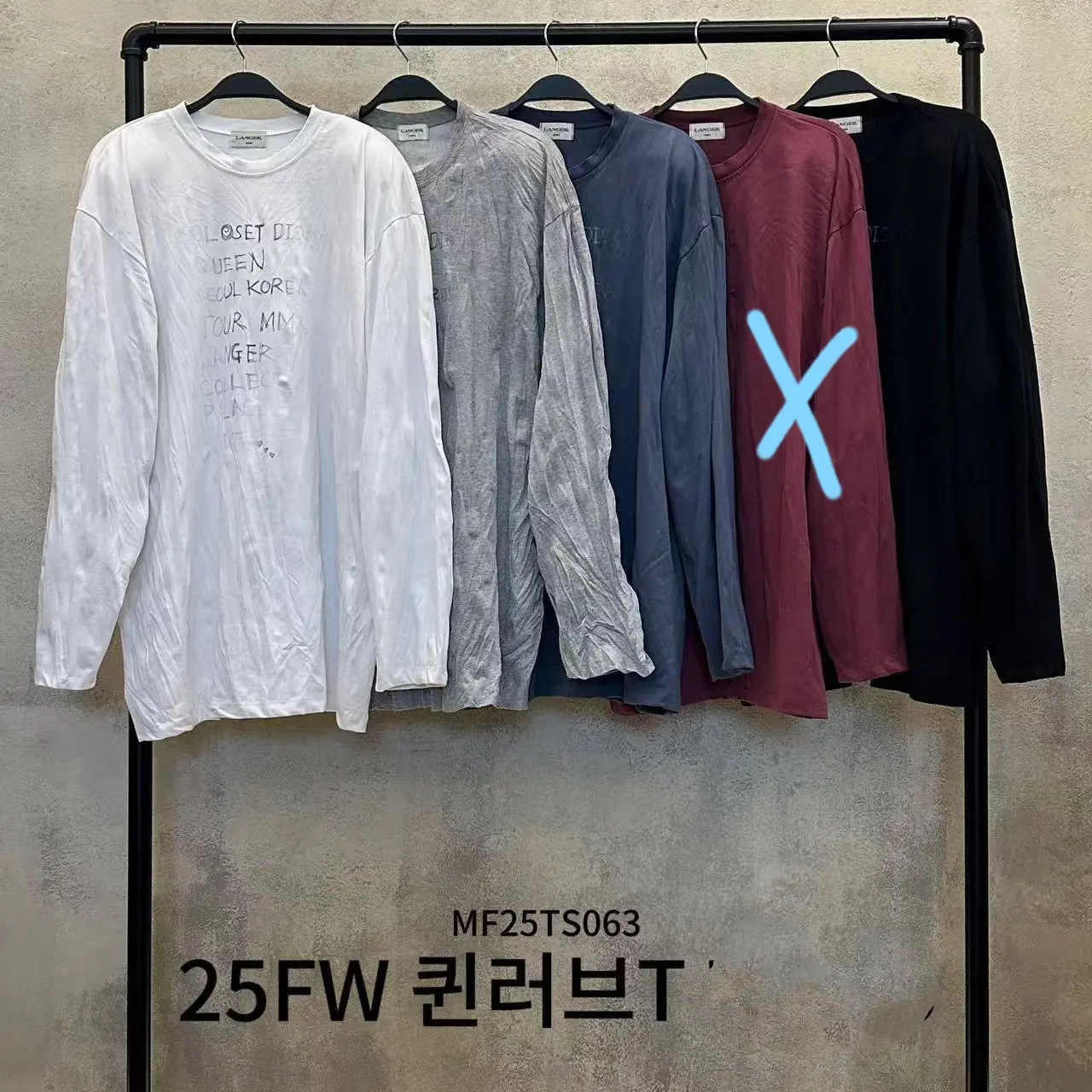 （DDYY 韩国女装）大灯新款渐变字母褶皱T（谨慎下单 拒收退换）