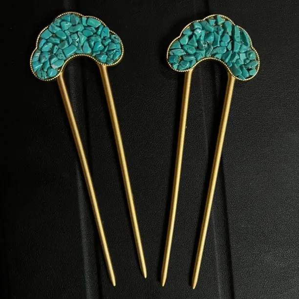 时尚盘发叉子ins日系合金发饰女（两支装）