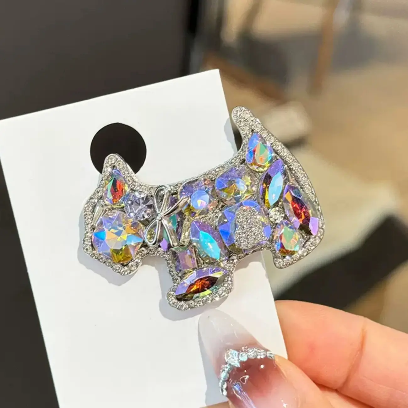 韩国重工紫色小狗发夹