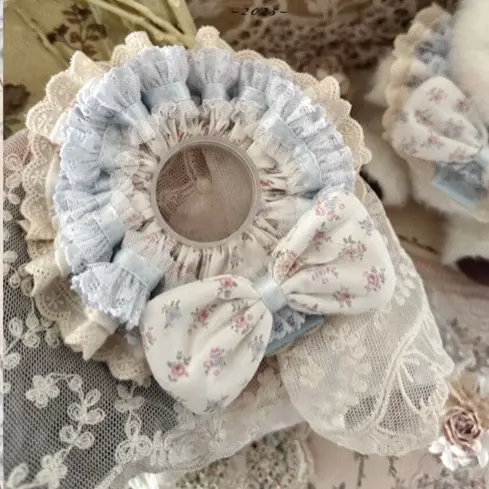 甜美蝴蝶结大肠发圈蕾丝花边韩系少女头绳高弹力扎头皮筋发绳头饰