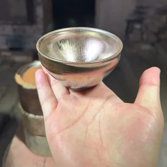 建窑建盏 金毫 茶盏主人杯 电烧