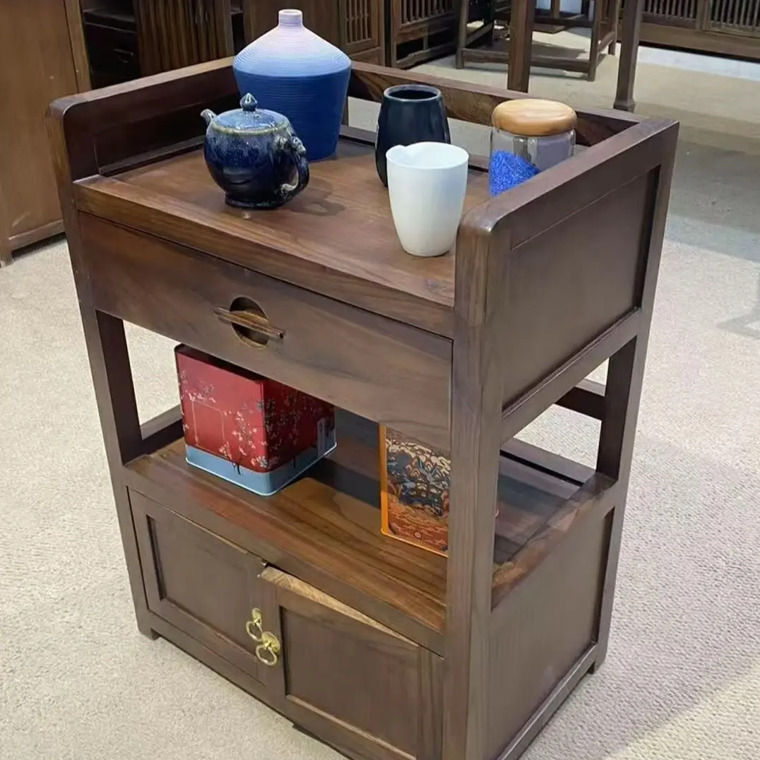 多功能新中式置物柜简约茶柜储物柜客厅烧水