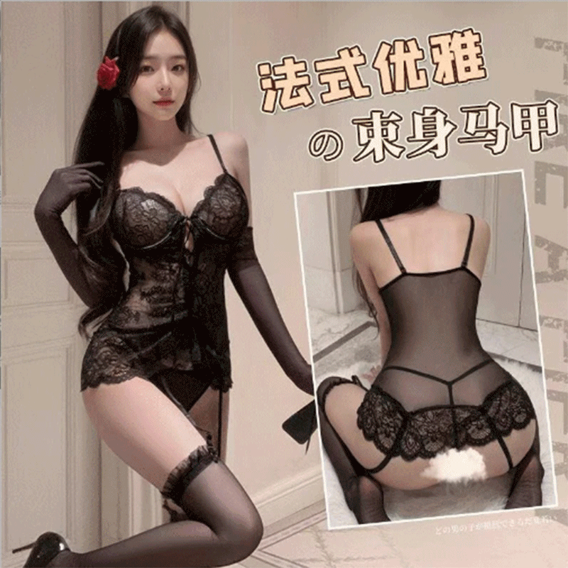 美妃【反差战袍】性感纯欲蕾丝吊带露背睡裙轻奢薄款睡衣美背C38
