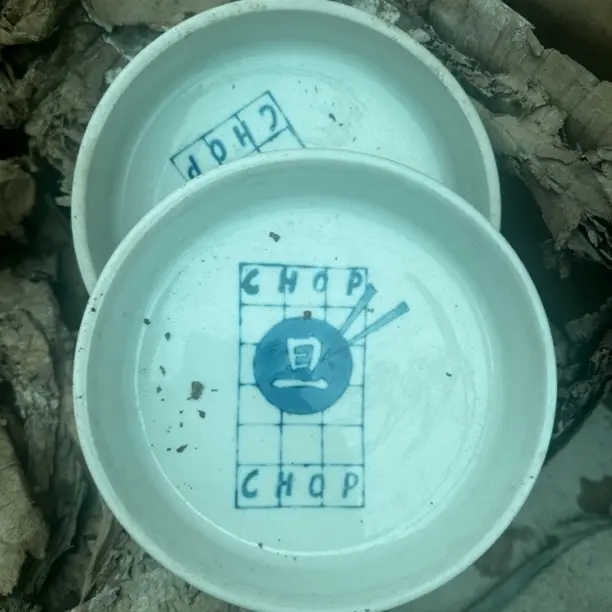 春雷浮雕深盘辣椒画片底部带款全品无磕碰简约复古餐具