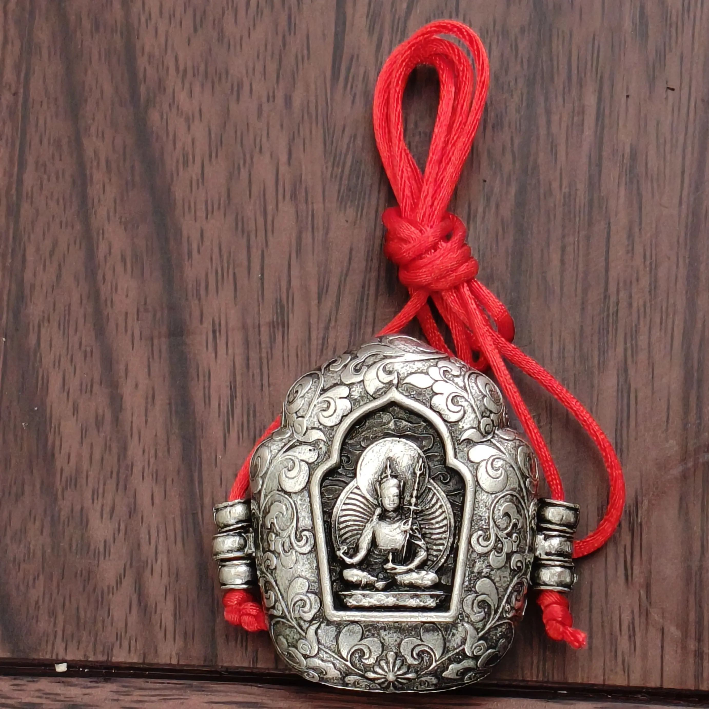 藏式风格做旧纯黄铜嘎乌盒吊坠佛龛摆件饰品挂件