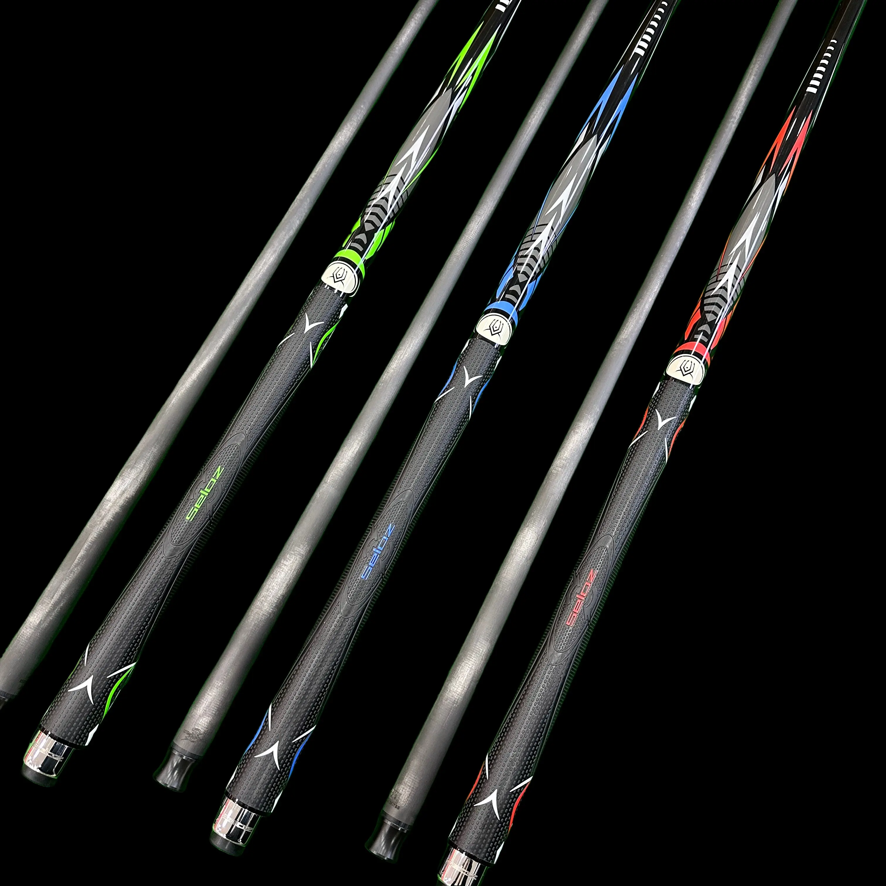 塞洛兹-冰刃黑科技碳纤维分体冲球杆中式黑八美式九球通用台球杆