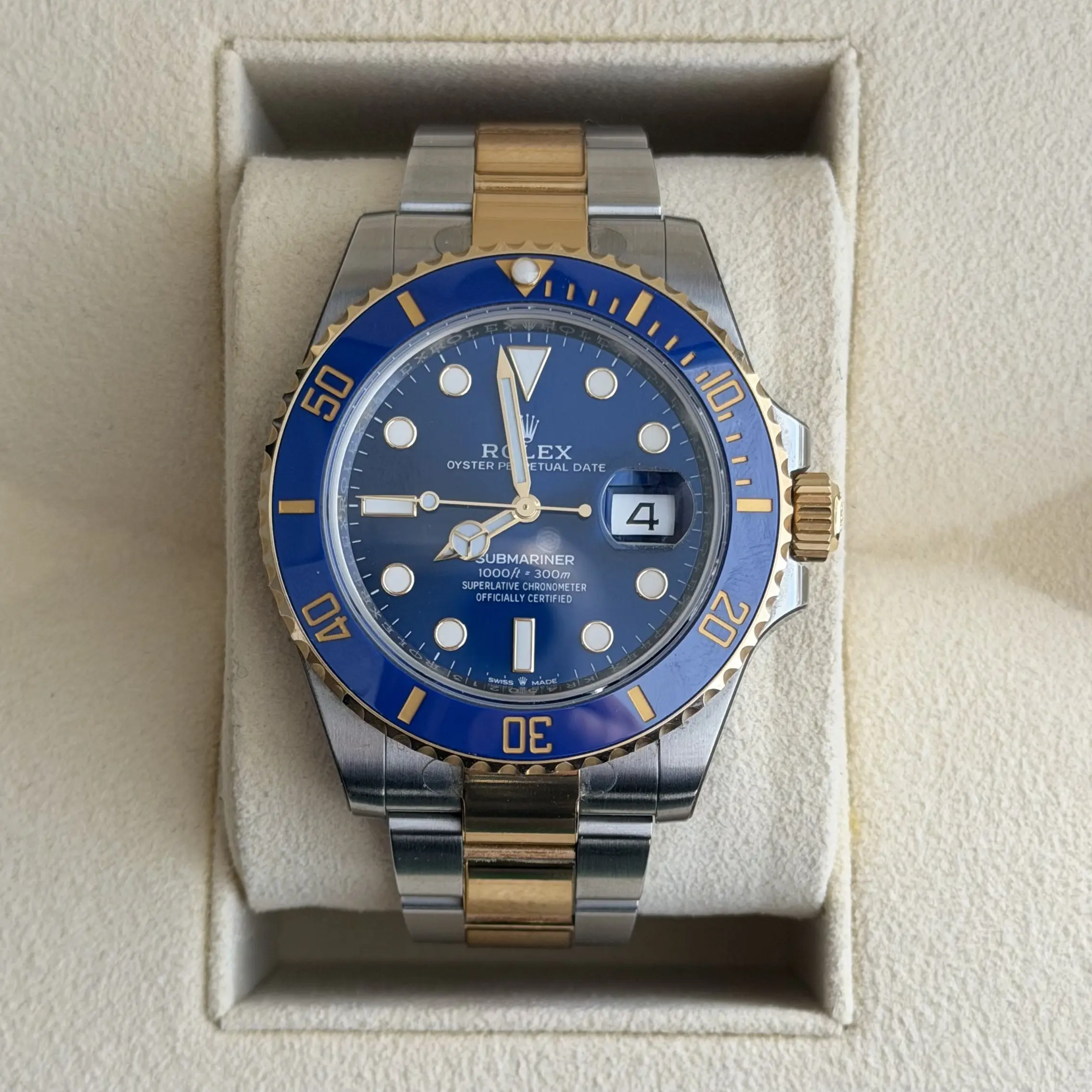 95新 Rolex/劳力士 潜航者126613蓝，21年二手