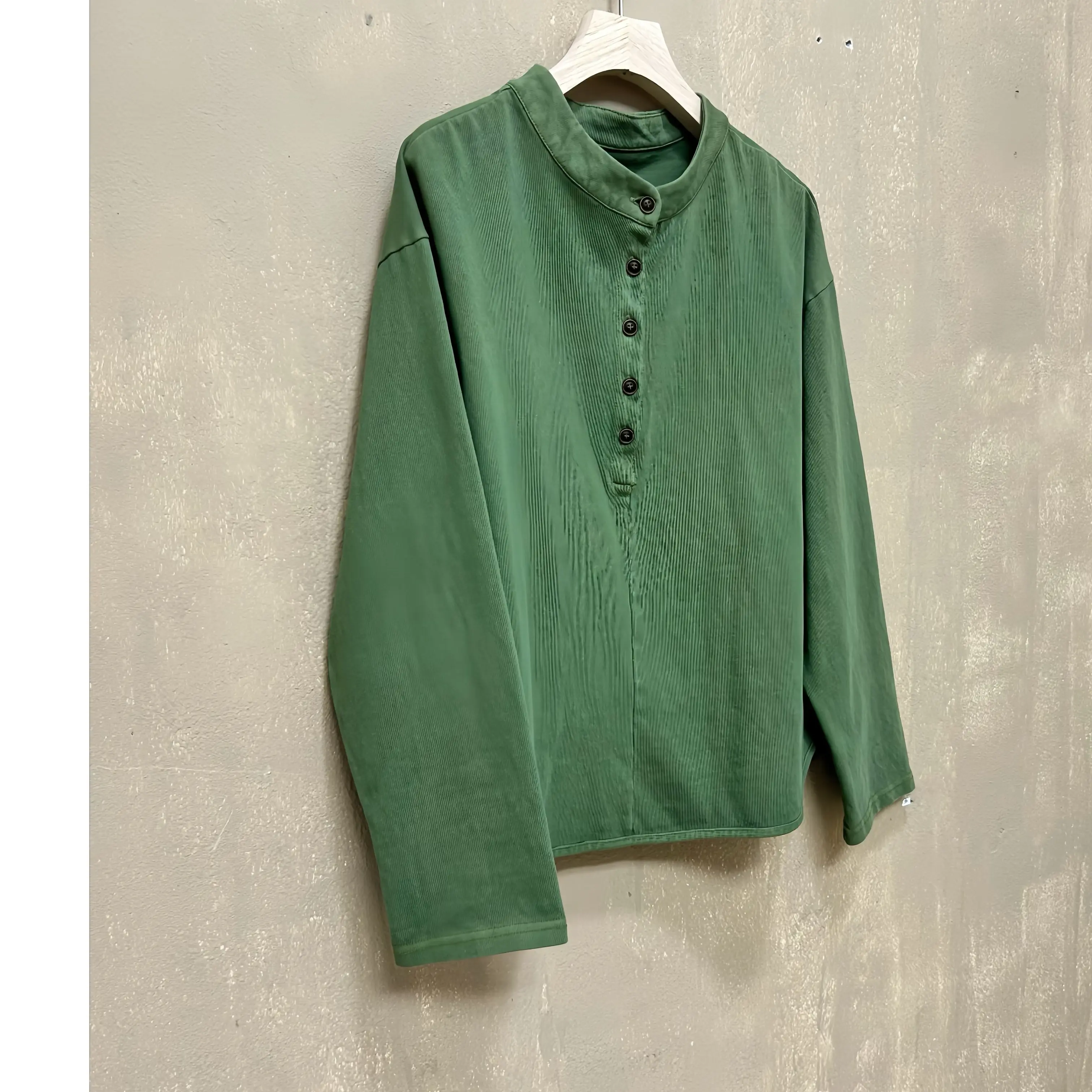 麻豆豆服饰【穿搭小腔调】炒色做旧百搭衬衣