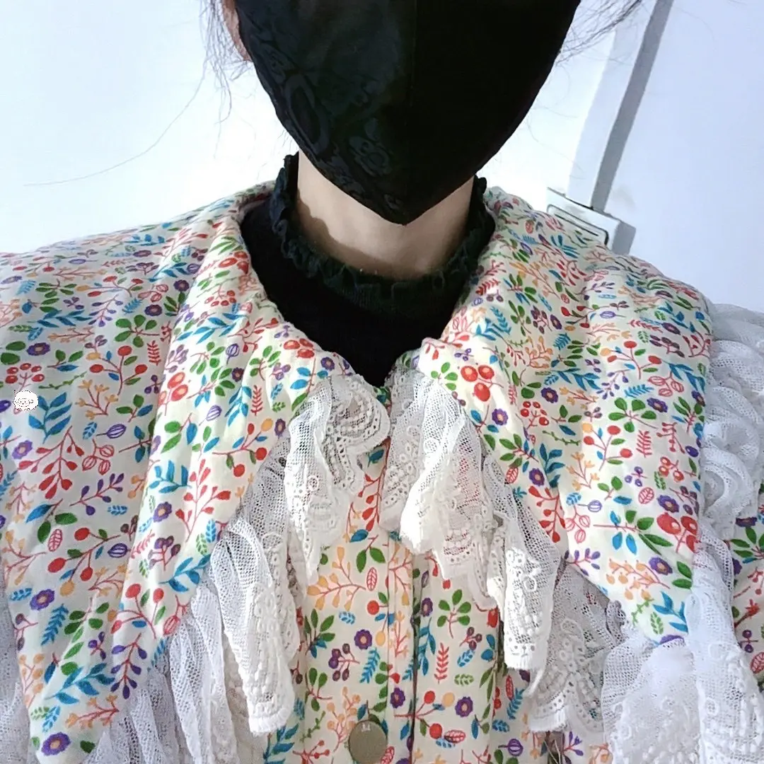 木子家韩版碎花海军领