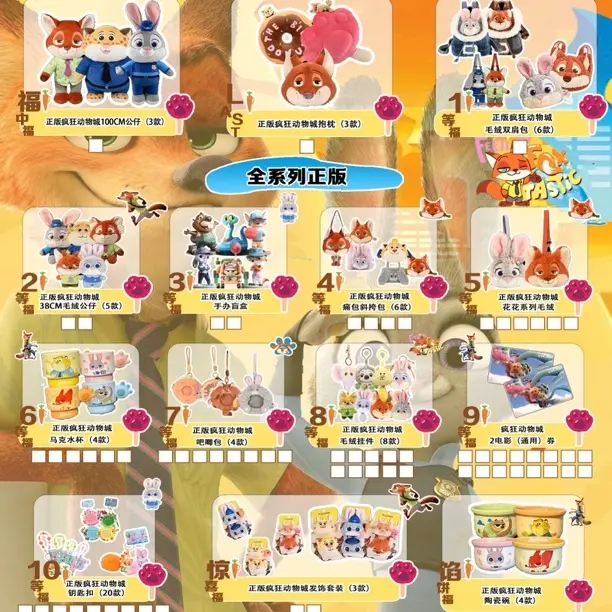 疯狂动物城2热力启城联名款文创周边