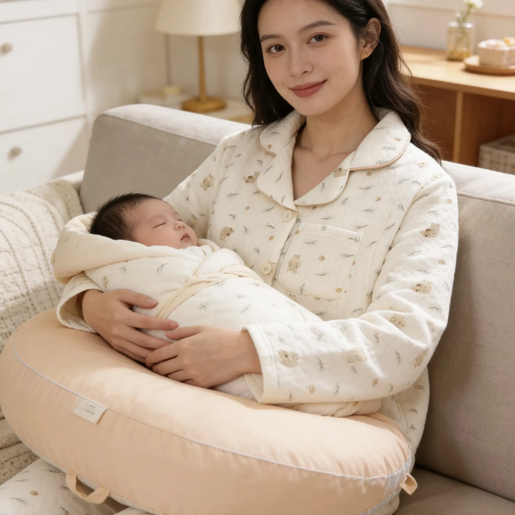 月子服纯棉秋冬季孕妈空气棉产后喂奶哺乳孕妇睡衣产妇保暖家居服