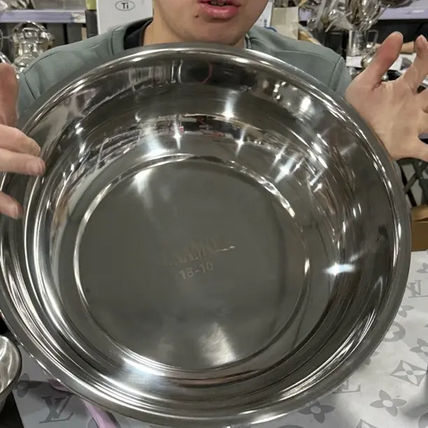 泰魔师 不锈钢40厘米家用厨房多功能盆