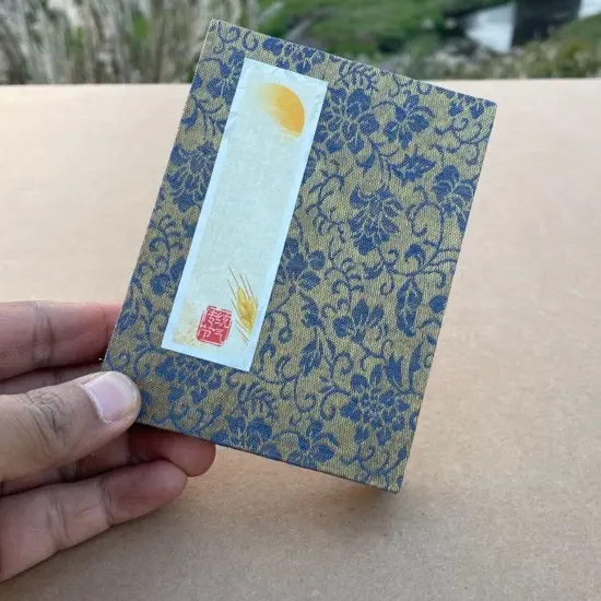 加厚锦面半生熟宣纸册页书画写生盖章专用折页本