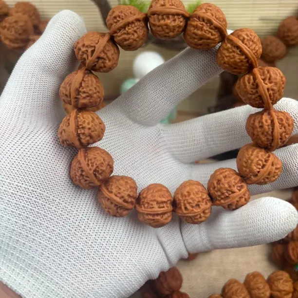 原生态文玩京八棱秋子核桃手串可盘玩收藏精品