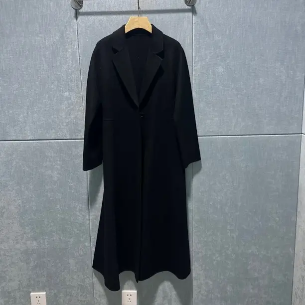 秋冬新款收腰长款女士双面羊毛牦牛绒大衣