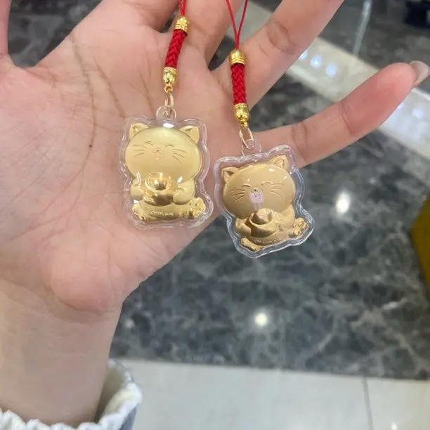 新款创意招财猫钥匙扣可爱风格包包手机汽车挂件精美礼