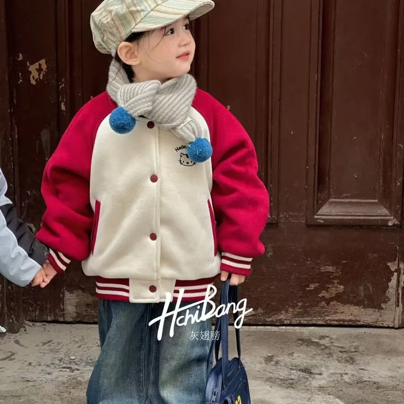卡通加厚冬季棒球服外套小童男女通用保暖必备
