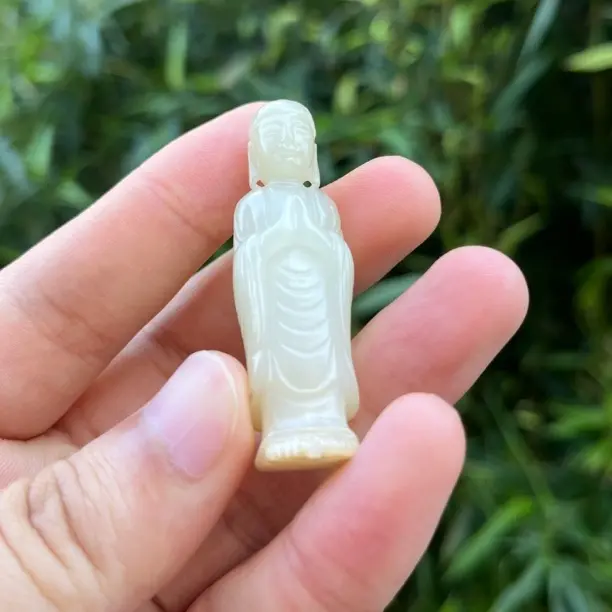 白玉寿星挂件未镶嵌