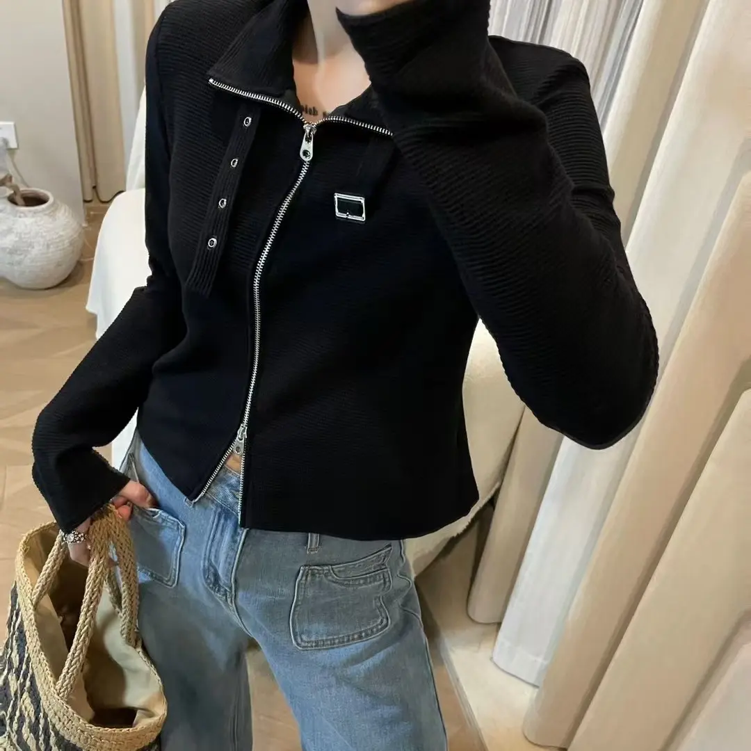 JIE➕时尚女士高领拉链开衫5533