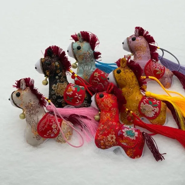 新款生肖战马吉祥物挂件摆件喜庆新年装饰品