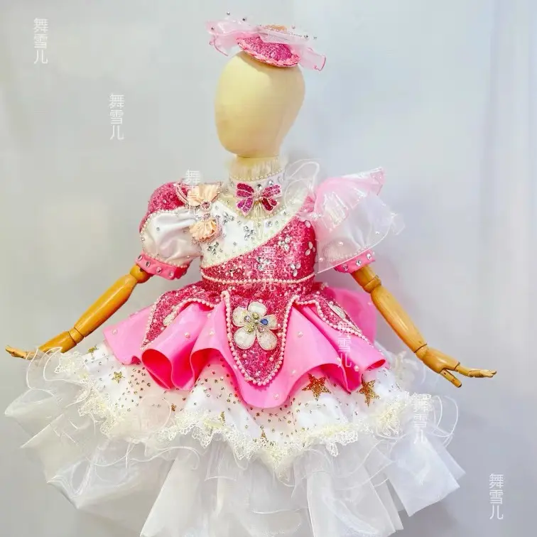 女童时尚洛丽塔连衣裙小女孩轻奢公主裙四季可穿蓬蓬裙