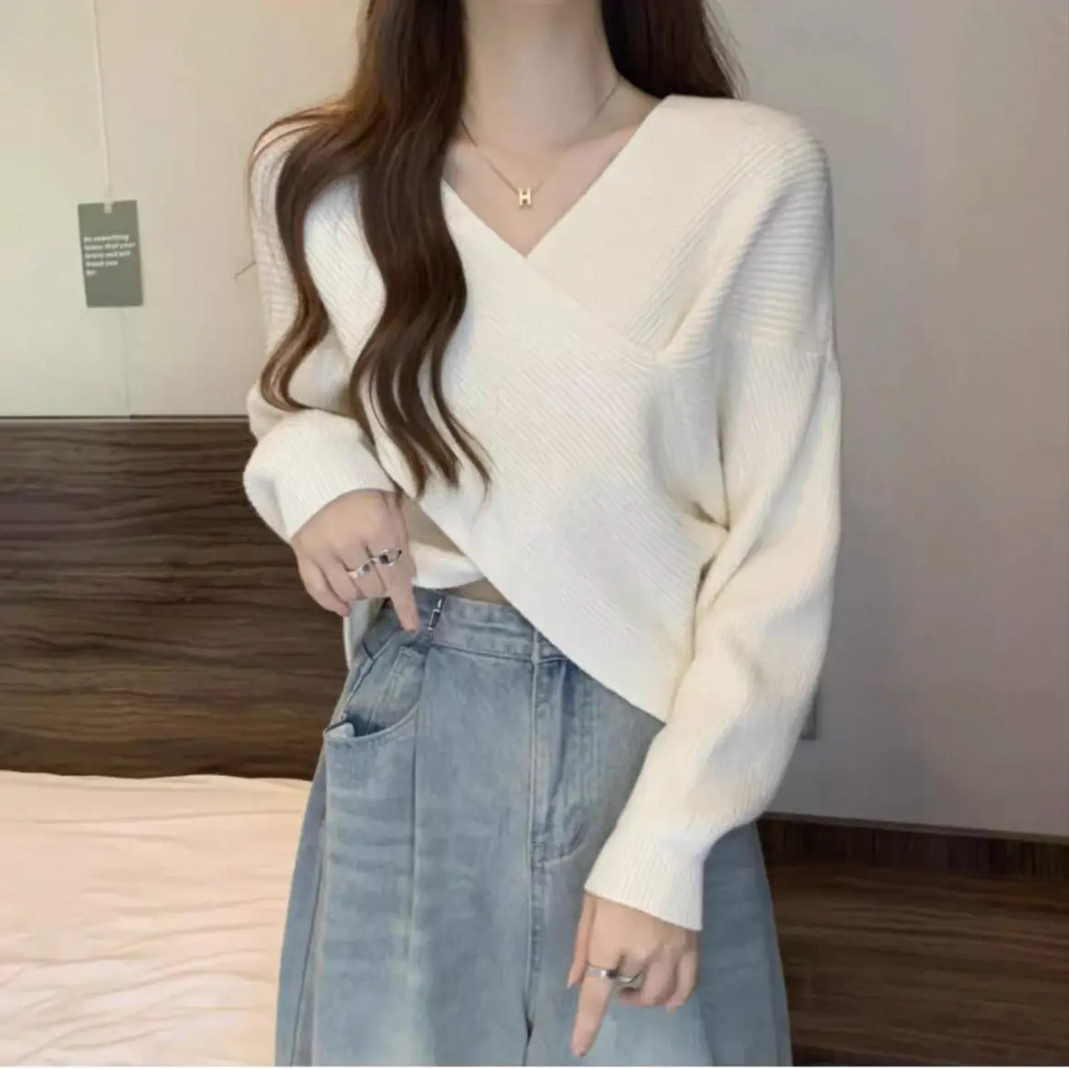 女装短款毛针织衫长袖秋冬小个子女士毛衣秋季上衣