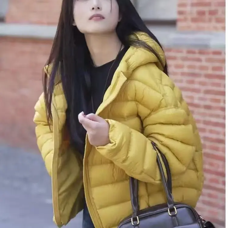 （50白鸭绒）冬季连帽排骨女短款保暖宽松时尚休闲外套