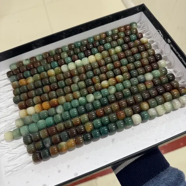 妙语堂-卡12桶珠敦煌多宝精工菩提根手串-一物一拍