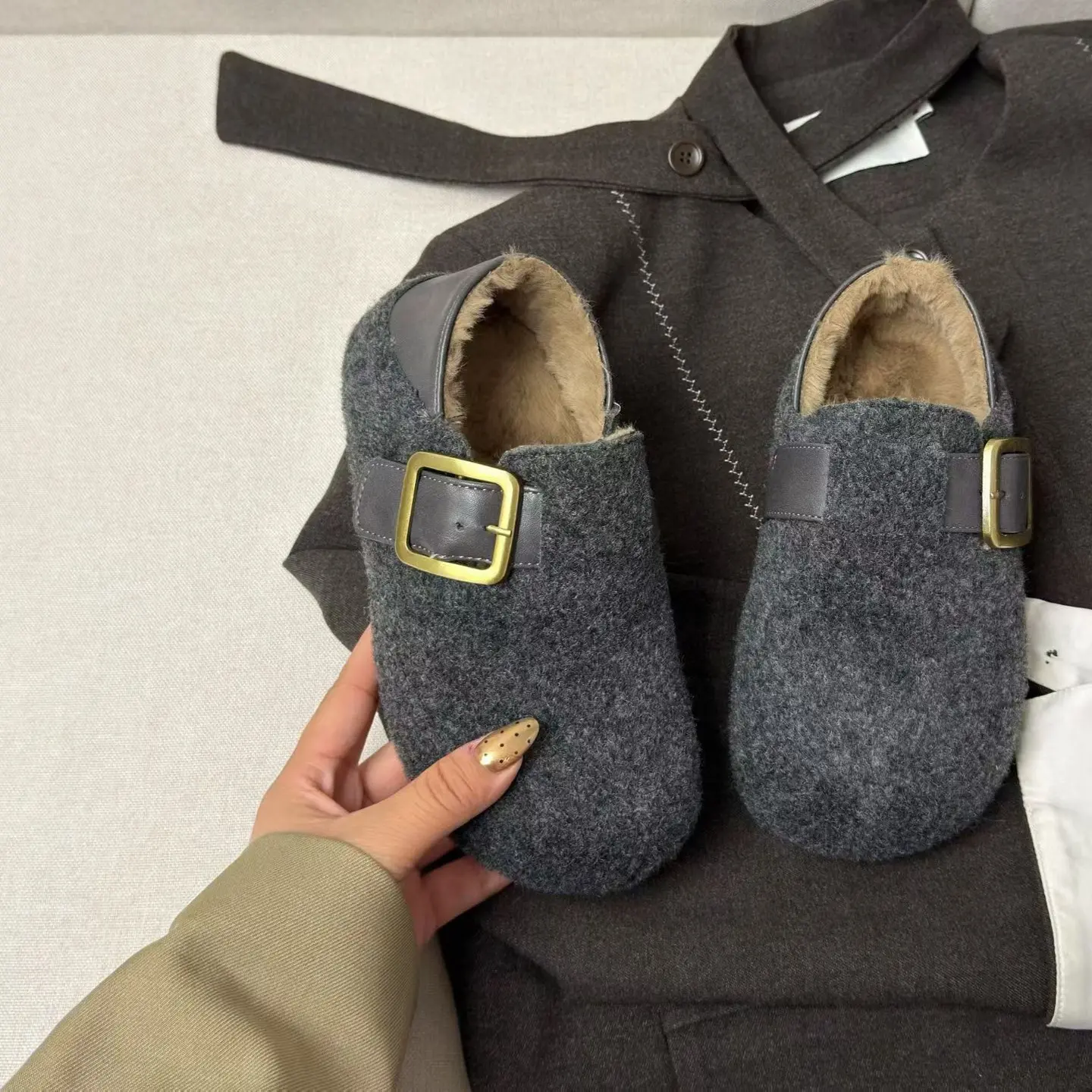 非直播勿拍，新款一脚蹬冬季女款勃肯鞋