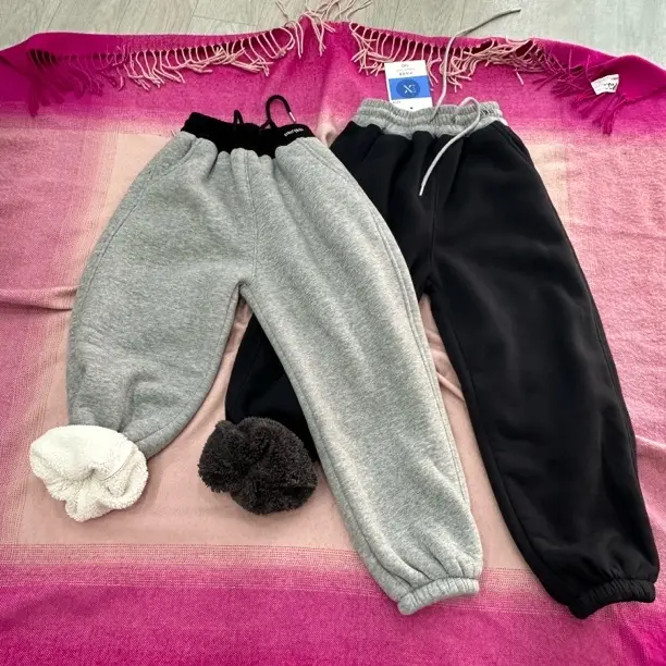 加绒加厚卫裤纯色休闲裤