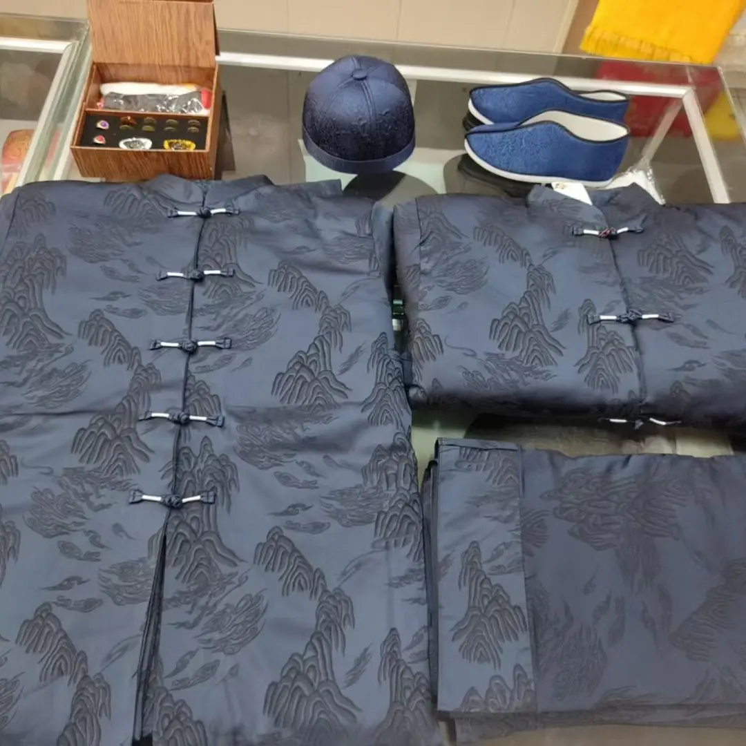 百年服古风立领长袖长款厚款中国风唐装古装四季通用夏季