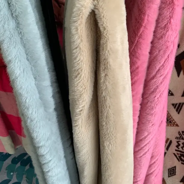 日系纯色毛绒布 1.7米幅宽一米价 皮草毛绒 加厚保暖秋冬