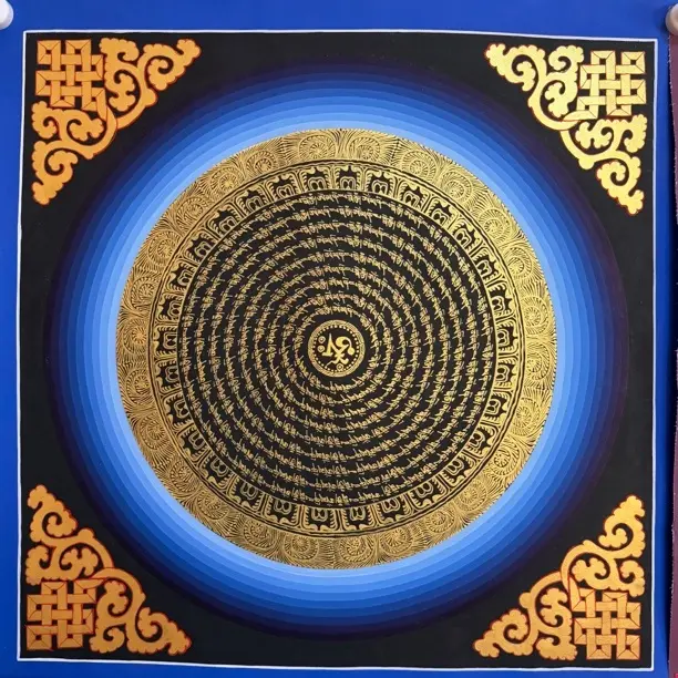 六字真言坛城唐卡客厅玄关50*50