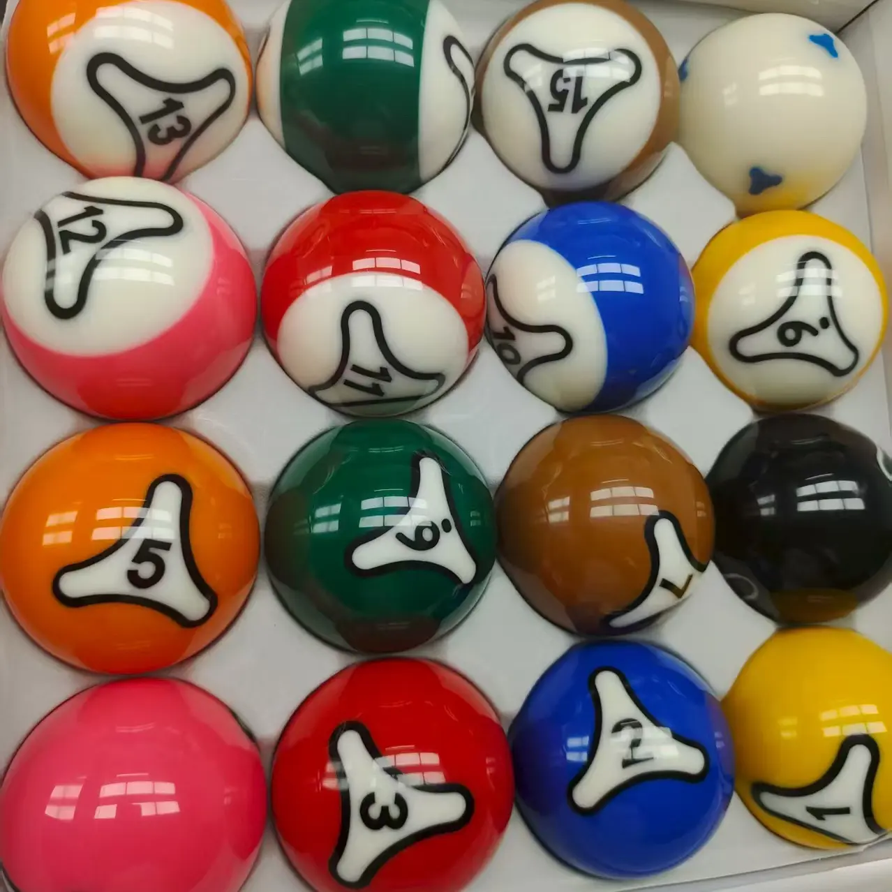 A级白金中式黑八桌球水晶球全新微瑕款高档台球