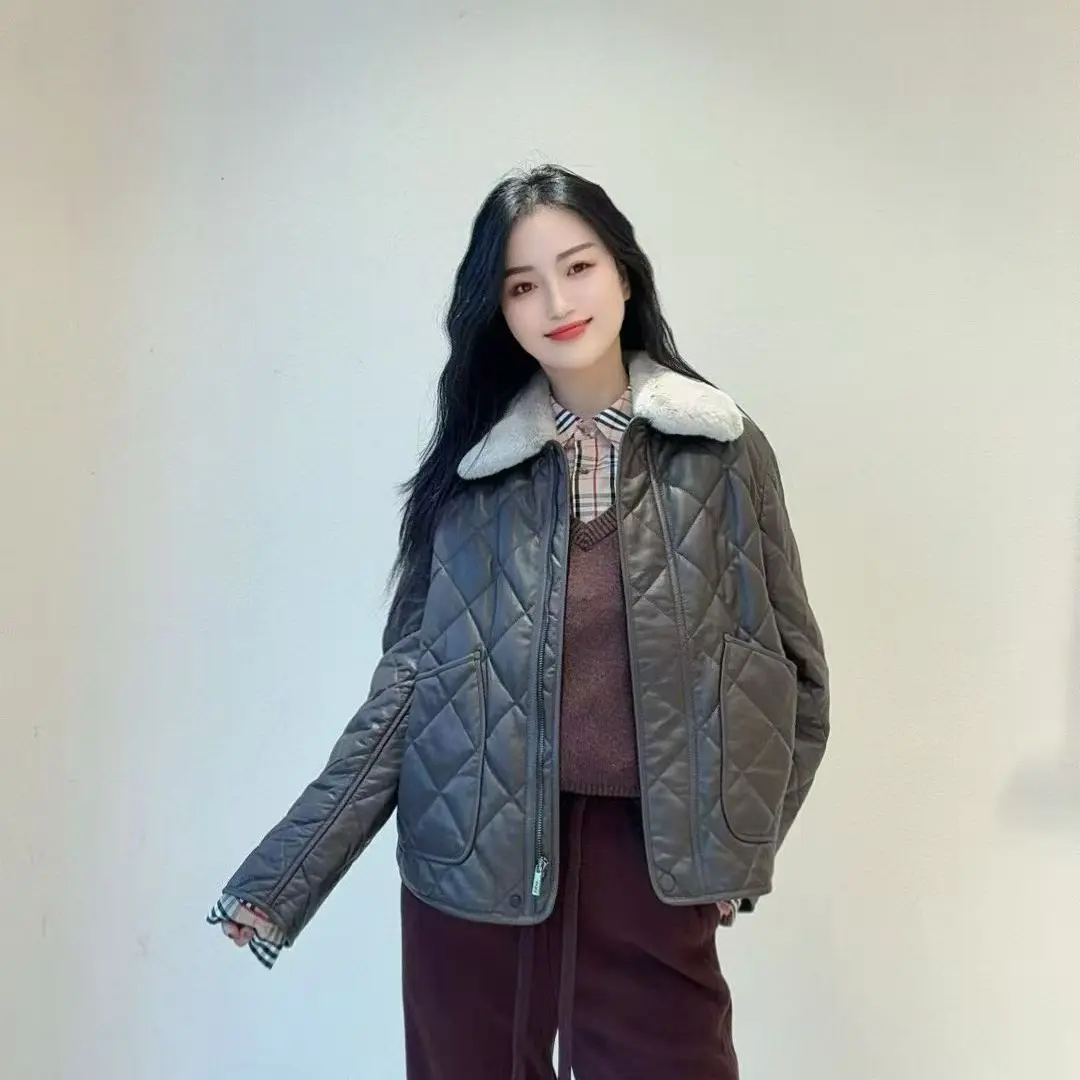 领姿LINGZI新款休闲保暖绗缝秋冬棉服外套4207167