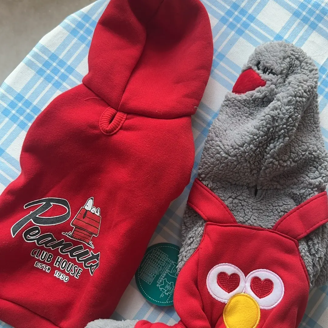 宠物衣服冬季加厚保暖四脚棉衣带帽泰迪比熊中小型犬外出防寒秋冬