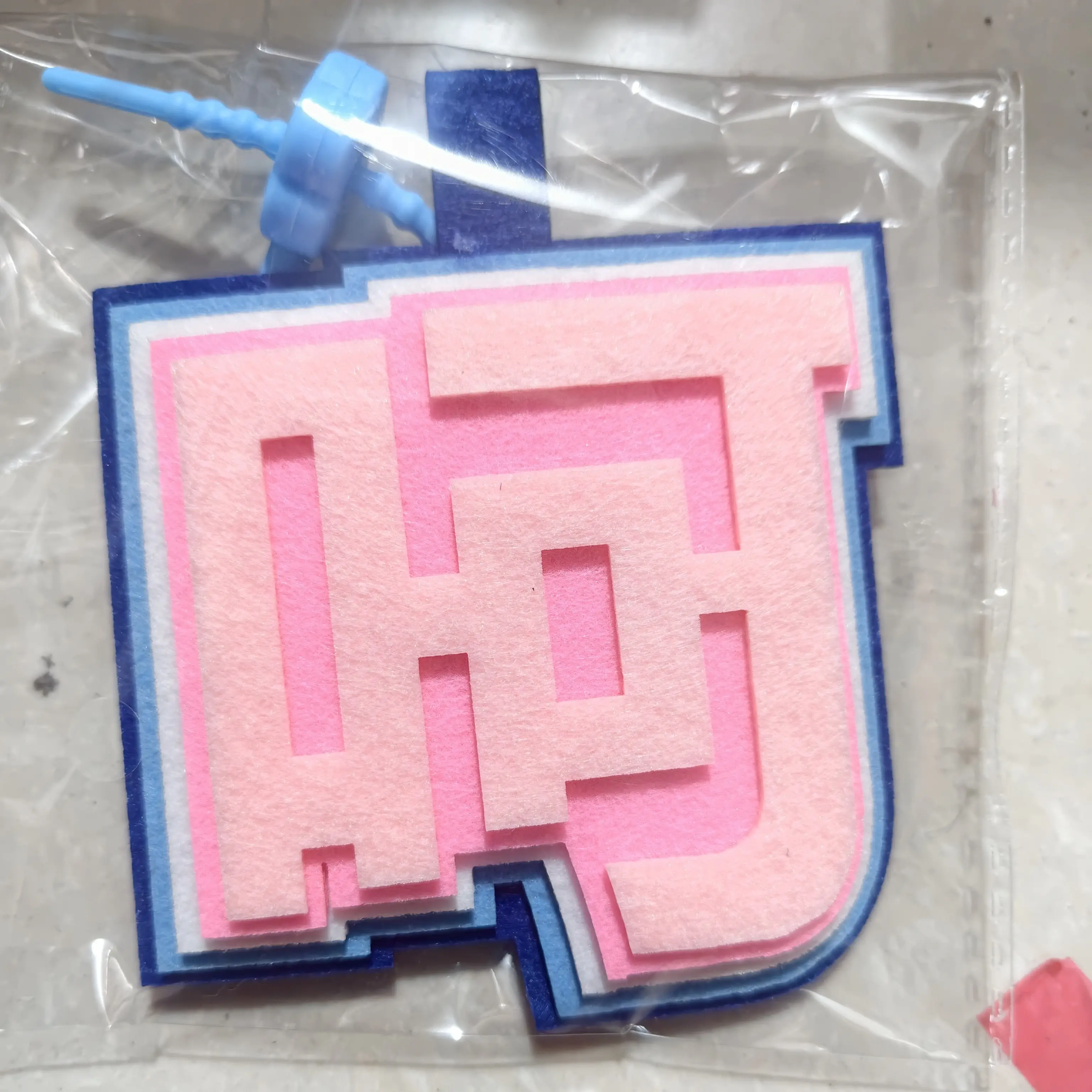 毛毡不织布个性化文字钥匙扣挂件女生包包挂饰