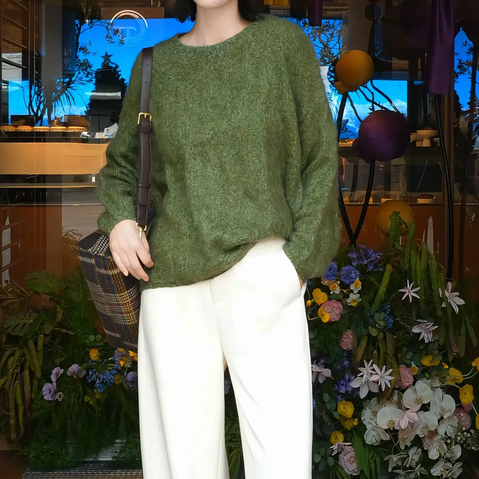 XX.STUDIO专属·花纱拉绒羊毛衫330克厚款圆领宽松毛衣冬ZM802