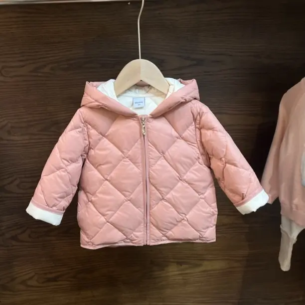 冬季新款儿童保暖防风连帽轻薄款羽绒服