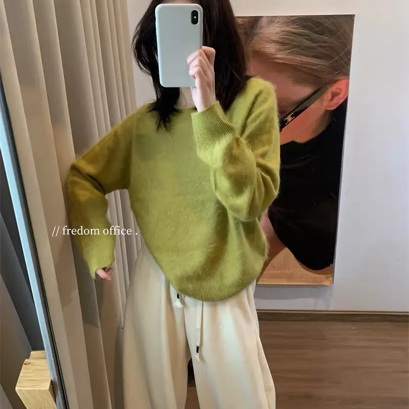 兔毛带发圈毛衣，精致款～