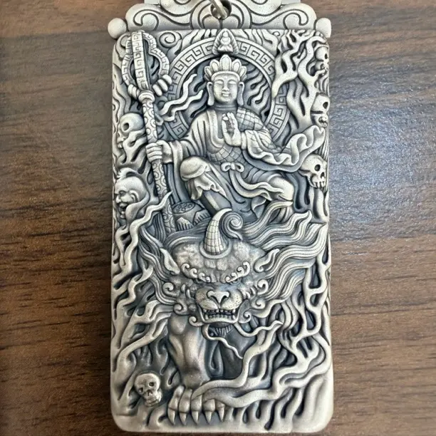 足银银制品 999足银海上妈祖女双面实/48.5